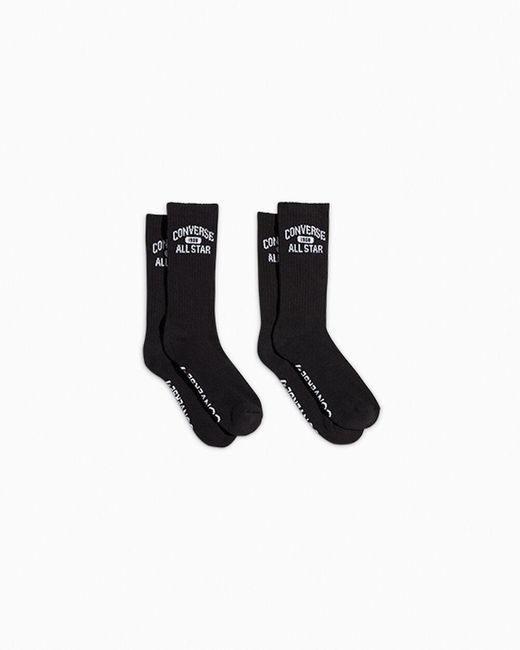 Converse Black All Star Half Cushion Crew Socks