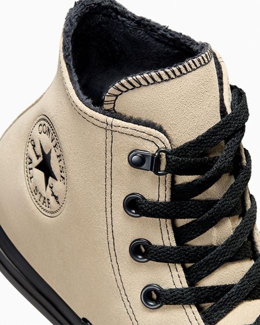 Brown converse with fur outlet