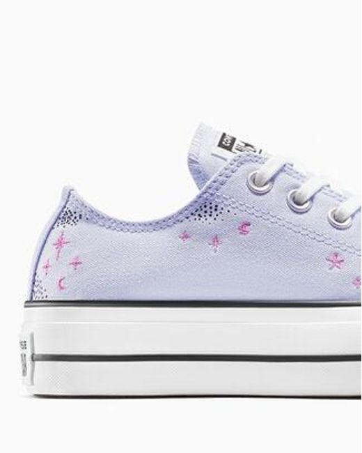 Converse White Chuck Taylor All Star Lift Platform Celestial Canvas For