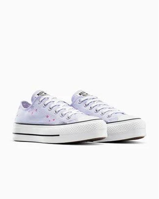 Converse White Chuck Taylor All Star Lift Platform Celestial Canvas For