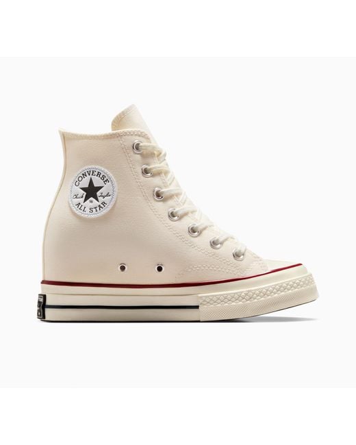 Converse White Chuck 70 wedge platform red
