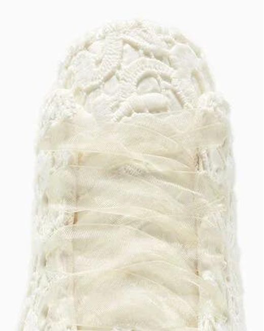Converse White Chuck 70 Wedge Platform Crocheted Satin