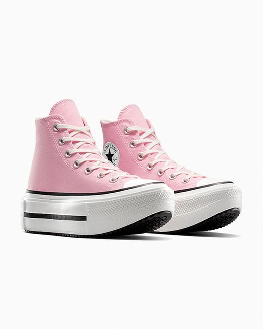 Converse Pink Chuck Taylor All Star Lift Double Stack