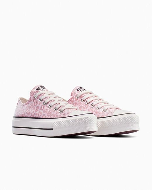 Converse Pink Chuck Taylor All Star Lift Platform Leopard