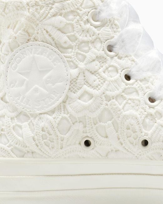 Converse White Chuck 70 Crocheted Satin