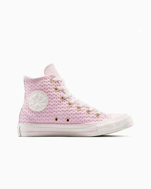 Converse Pink Chuck Taylor All Star Knit Canvas For