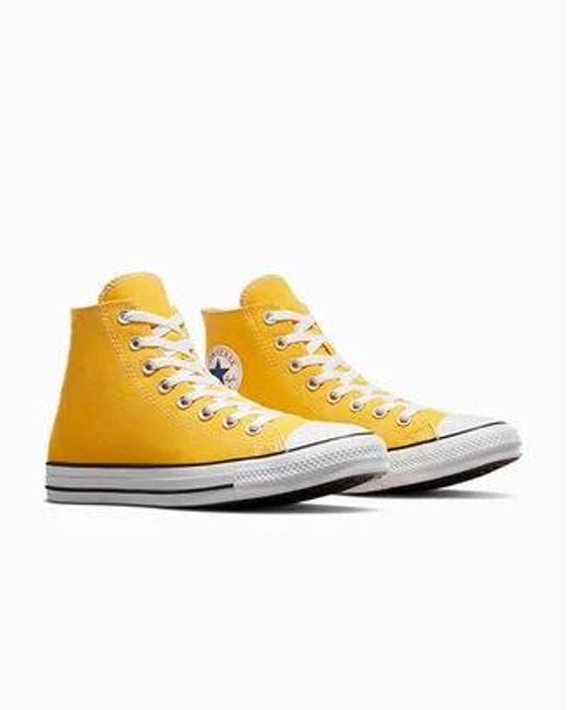 Converse Yellow Chuck Taylor All Star Canvas High Top Shoe