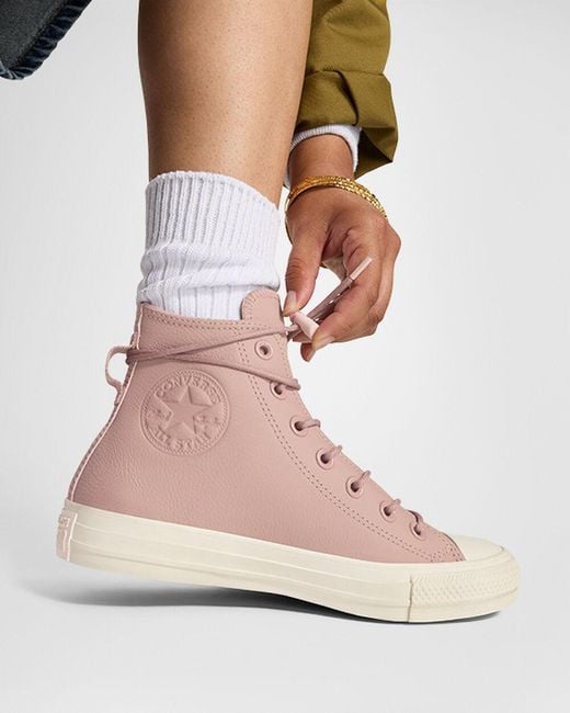 Converse Pink Chuck Taylor All Star Weatherized Leather for men