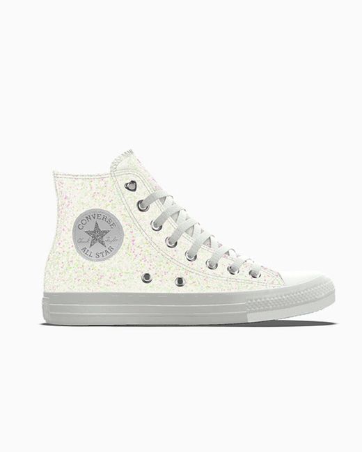 Converse White Chuck Taylor All Star Glitter High Top