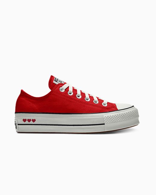 Converse Red Custom Chuck Taylor All Star Lift Platform By You