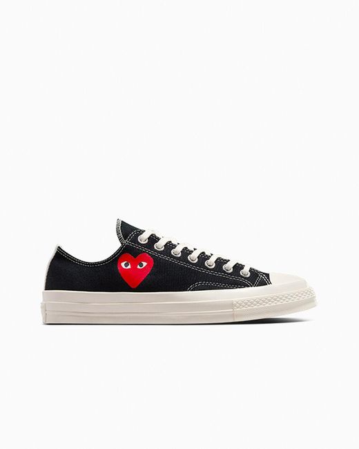 Converse Black Play Comme Des Garçons Single Heart Chuck 70