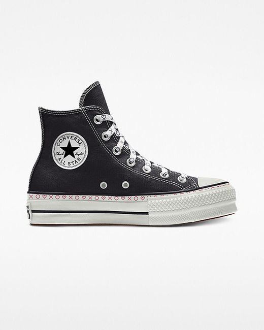 Converse Custom Chuck Taylor All Star Lift Platform Canvas By You in Black  | Lyst