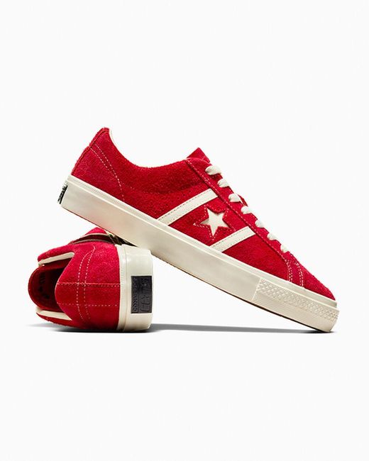 Converse Red One Star Academy Pro Suede
