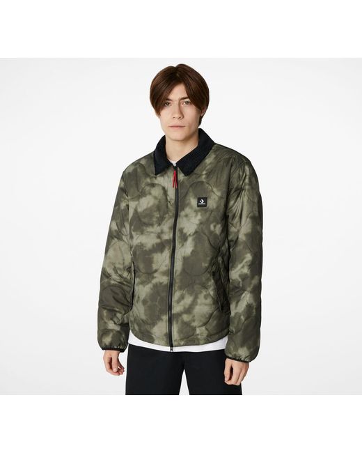 Converse Green Padded Utility Jacket for men