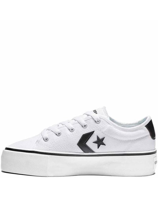 converse star replay platform white