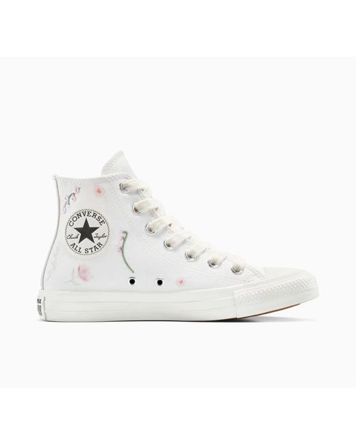 Converse White Chuck Taylor All Star Embroidered Flowers