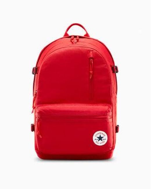 Converse Red Straight Edge Backpack Polyester