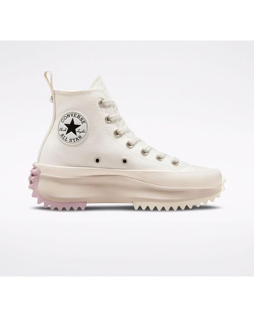 Converse Run Star Hike Platform Embroidered Crystals in White for Men