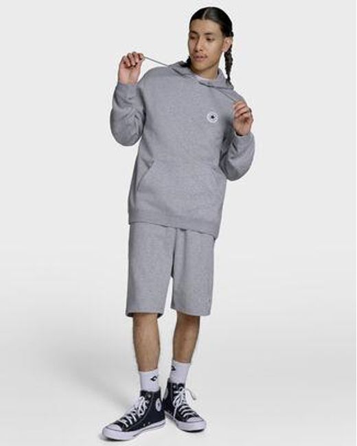 Converse Gray Chuck Taylor All Star Patch Hoodie Polyester For for men