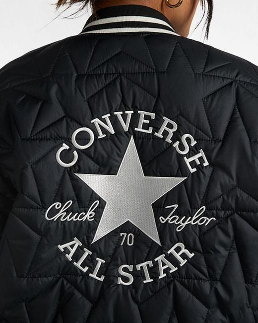 Converse Black Padded Baseball Jacket