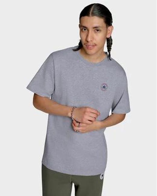 Converse Gray Chuck Taylor All Star Patch T-Shirt For for men