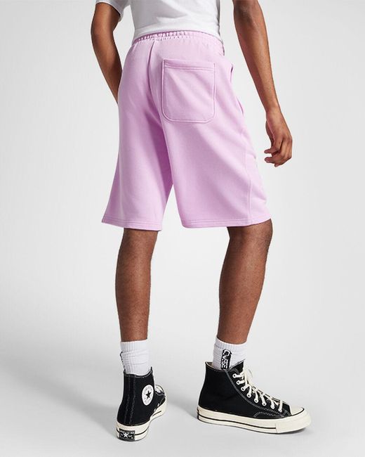 Converse Pink Go-to Embroidered Star Chevron Standard-fit Fleece Short