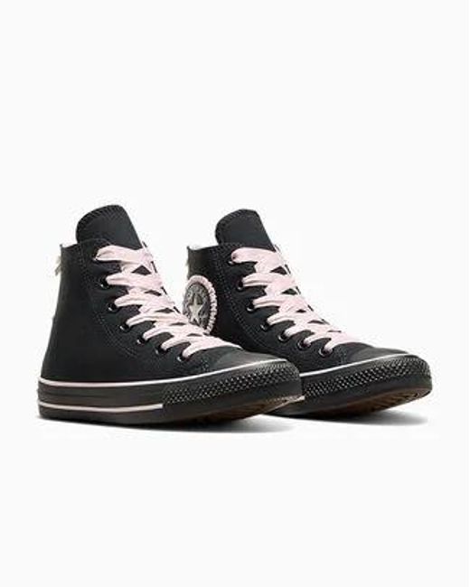 Converse Chuck Taylor All Star Ribbon Canvas in Black | Lyst