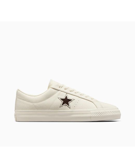 Converse White Cons One Star Pro Herringbone