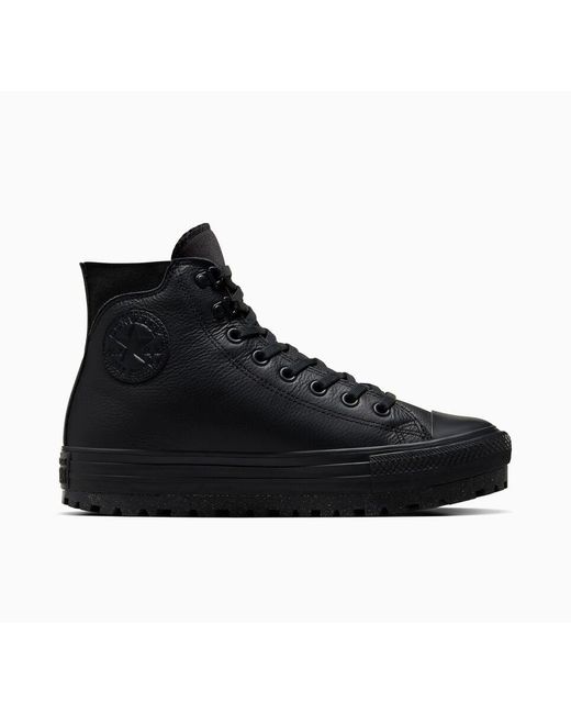 All black leather high top converse new arrivals