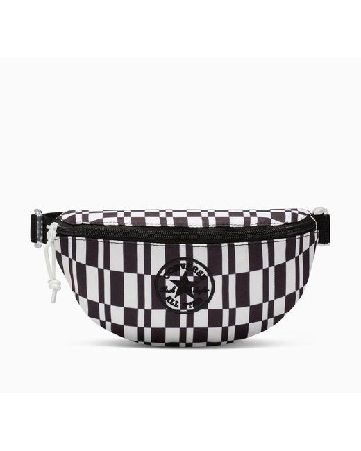 Converse Black Checkered Graphic Sling Pack