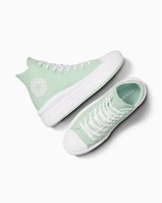Converse Blue Chuck Taylor All Star Move Platform Charms Canvas For
