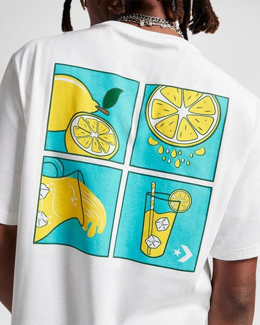 Converse White How-to Lemonade T-shirt for men