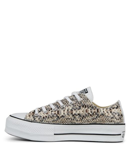 Chuck Taylor All Star Glitter Jungle Platform à tige basse Converse | Lyst