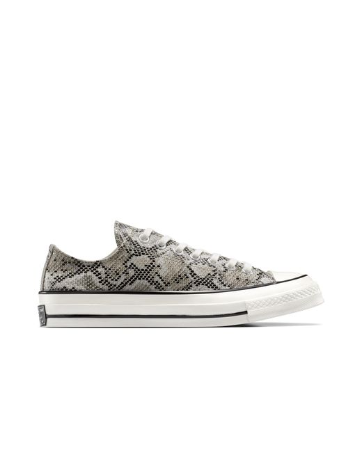 Converse Gray Chuck 70 Faux Snakeskin Low Top Canvas