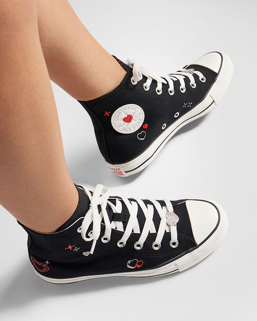 Converse Black Chuck Taylor All Star Y2k Heart