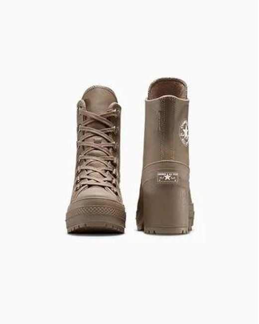 Converse Brown Chuck 70 De Luxe Heel Platform Leather