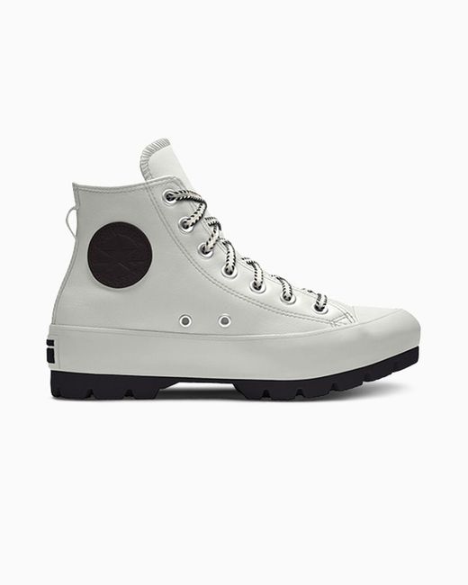 Custom Chuck Taylor Lugged Platform Leather By You Converse en coloris White