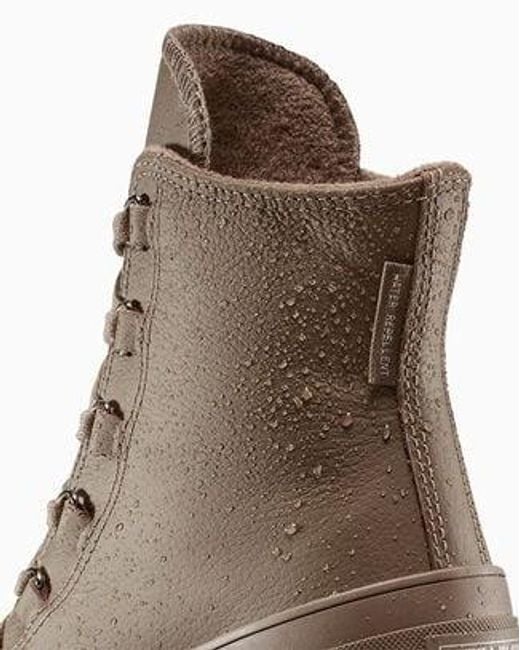 Converse Brown Chuck 70 De Luxe Heel Platform Leather