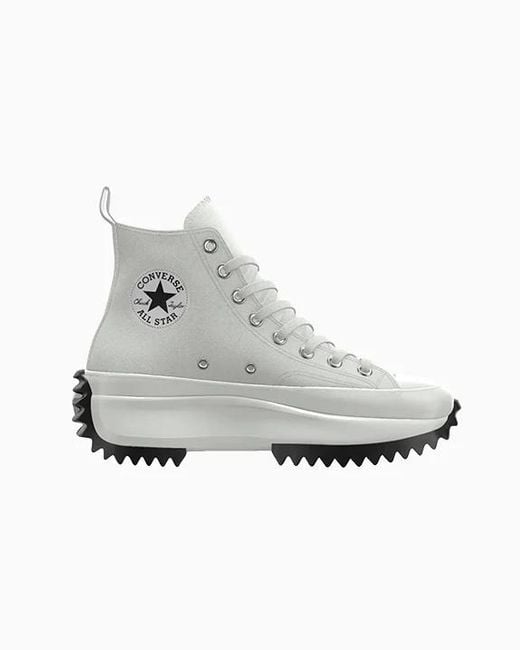 Converse White Custom Run Star Hike Platform By You