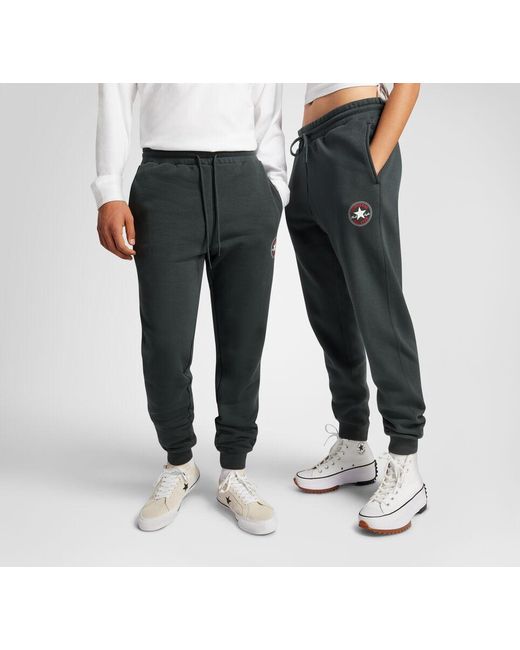Converse Black Go-to All Star Patch Standard-fit Fleece Sweatpants