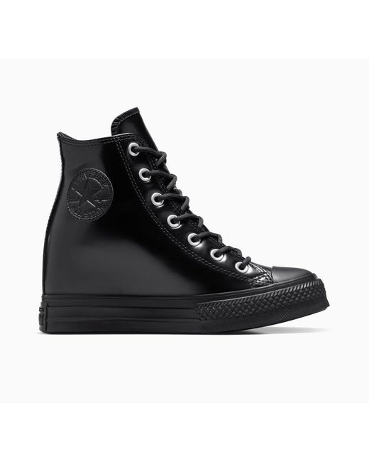 Converse Black Chuck Taylor All Star Wedge Platform Leather