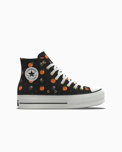 Converse Black Custom Chuck Taylor All Star Lift Platform By You