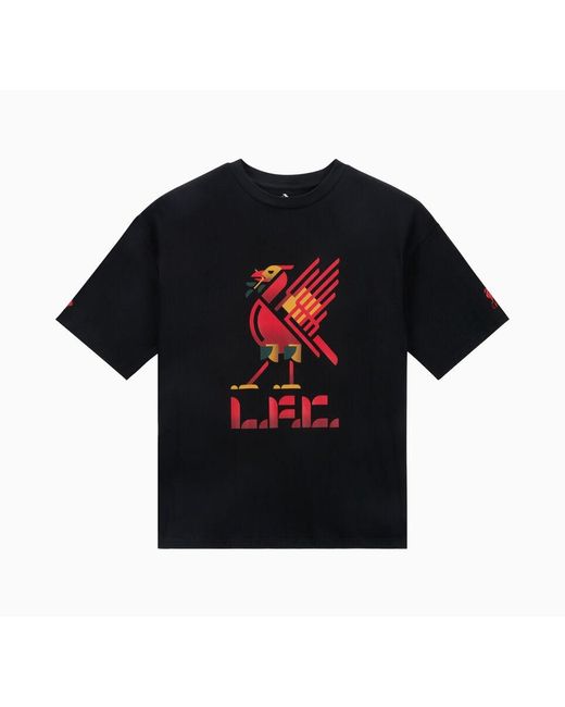 Converse Black X Liverpool Fc Liver Bird T-shirt