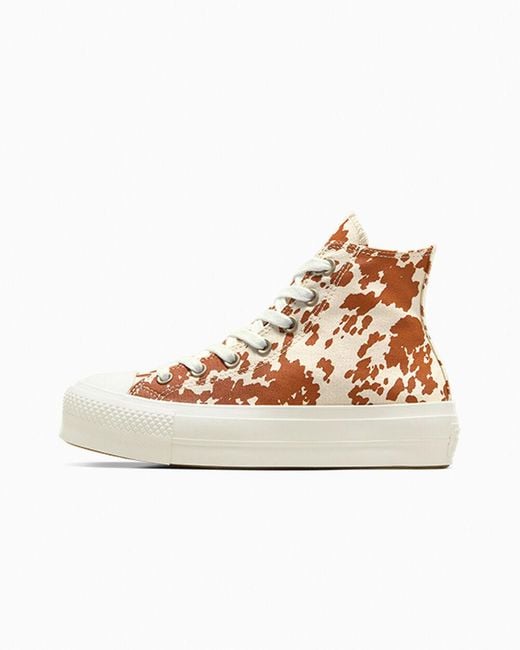 Converse Natural Chuck Taylor All Star Lift Platform Animal Print for men