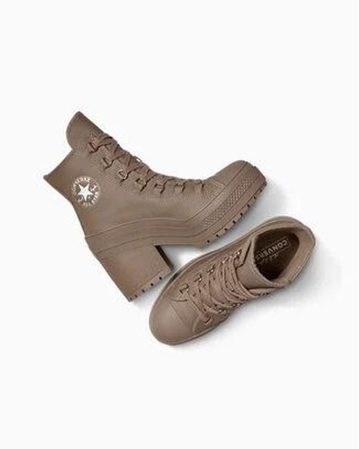 Converse Brown Chuck 70 De Luxe Heel Platform Leather