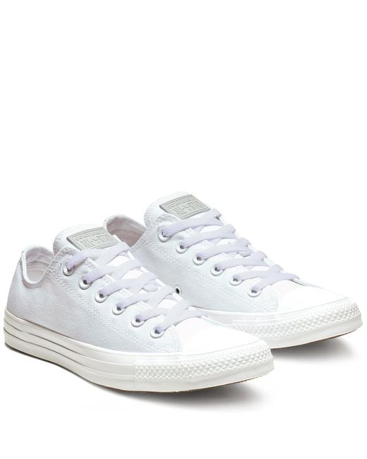 Converse Canvas Mono Colour Chuck Taylor All Star Low Top in White - Lyst