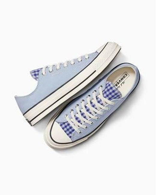 Converse Blue Upcycle Chuck 70 Chambray & Gingham