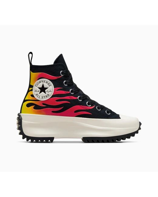 Run Star Hike Platform Flames Converse en coloris Multicolor