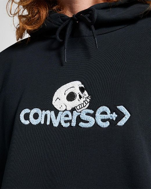 Converse Blue Skull Hoodie for men