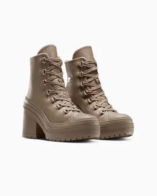 Converse Brown Chuck 70 De Luxe Heel Platform Leather